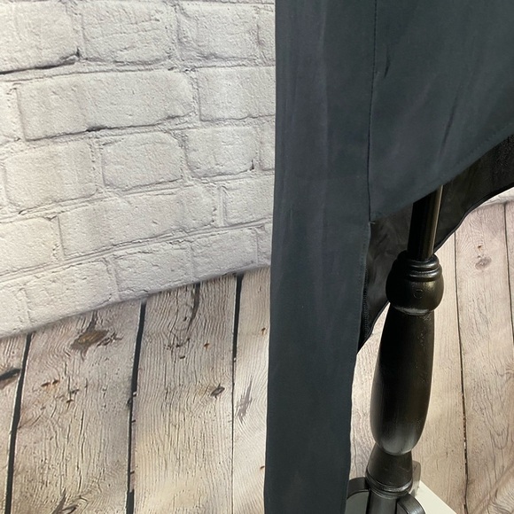 Express Asymmetrical Black Sheath Maxi Dress NWT XS Formal Little Black Dress - Picture 6 of 14